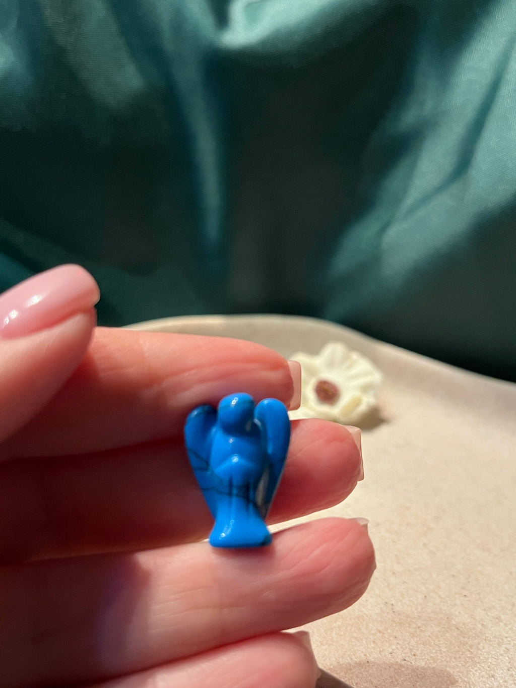 Blue Howlite Mini Pocket Angel