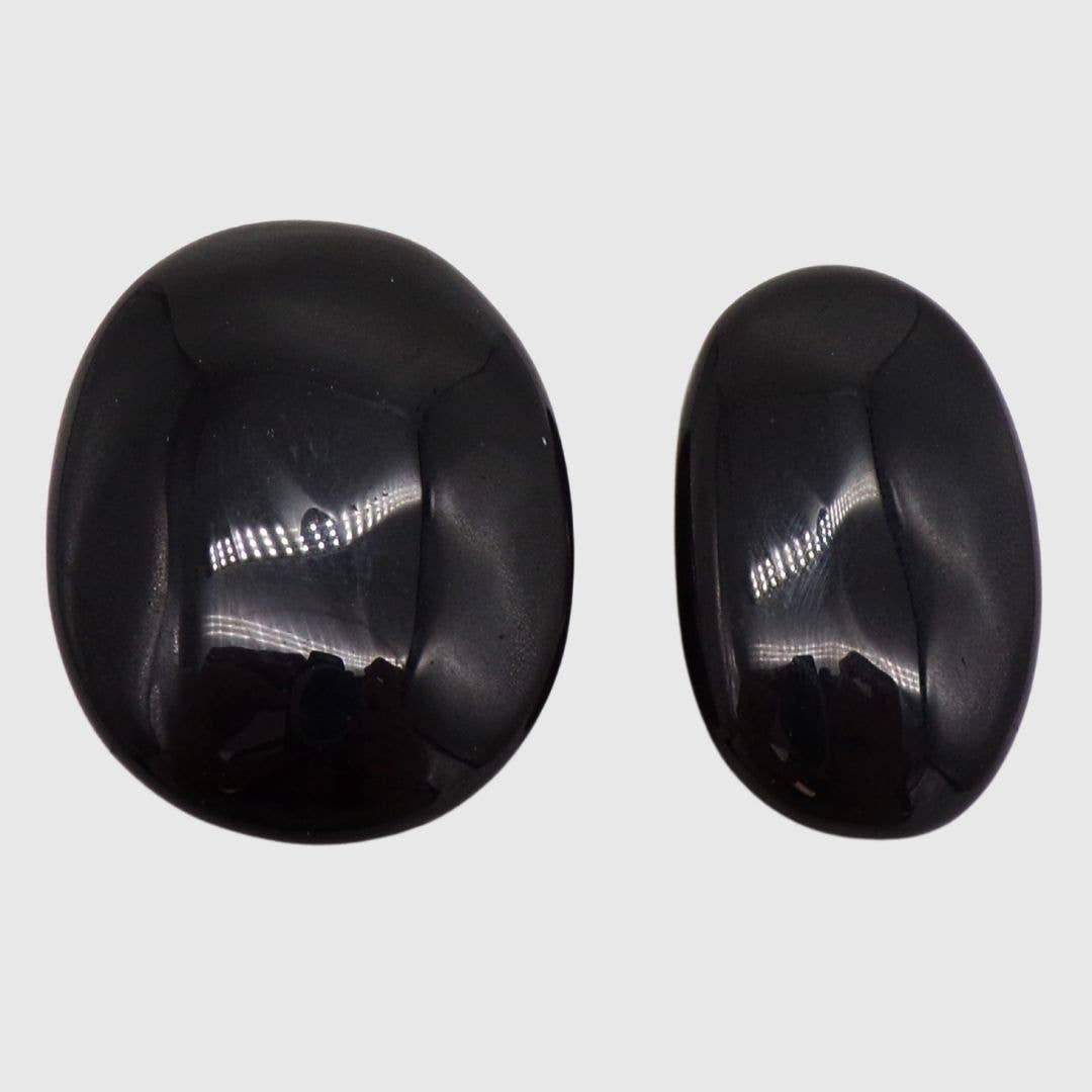 Black Obsidian Palm Stone