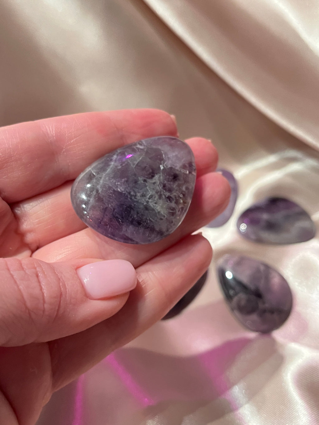 Amethyst Thumb Stone