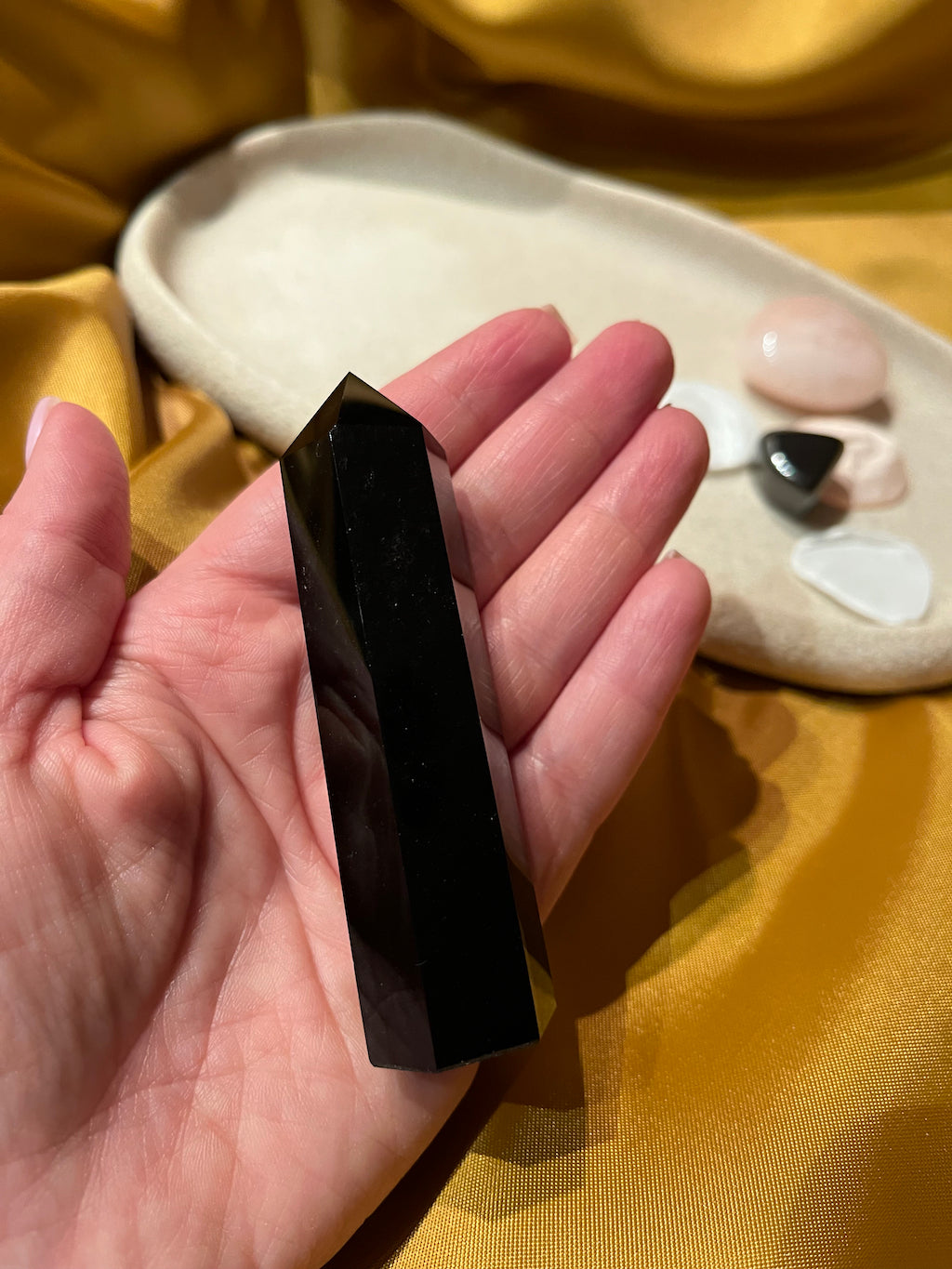 Black Obsidian Free-Standing Point