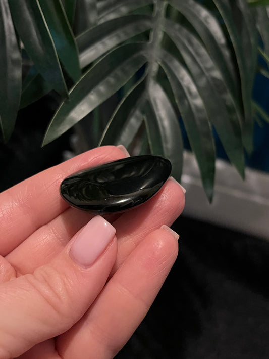 Black Obsidian Thumb Stone