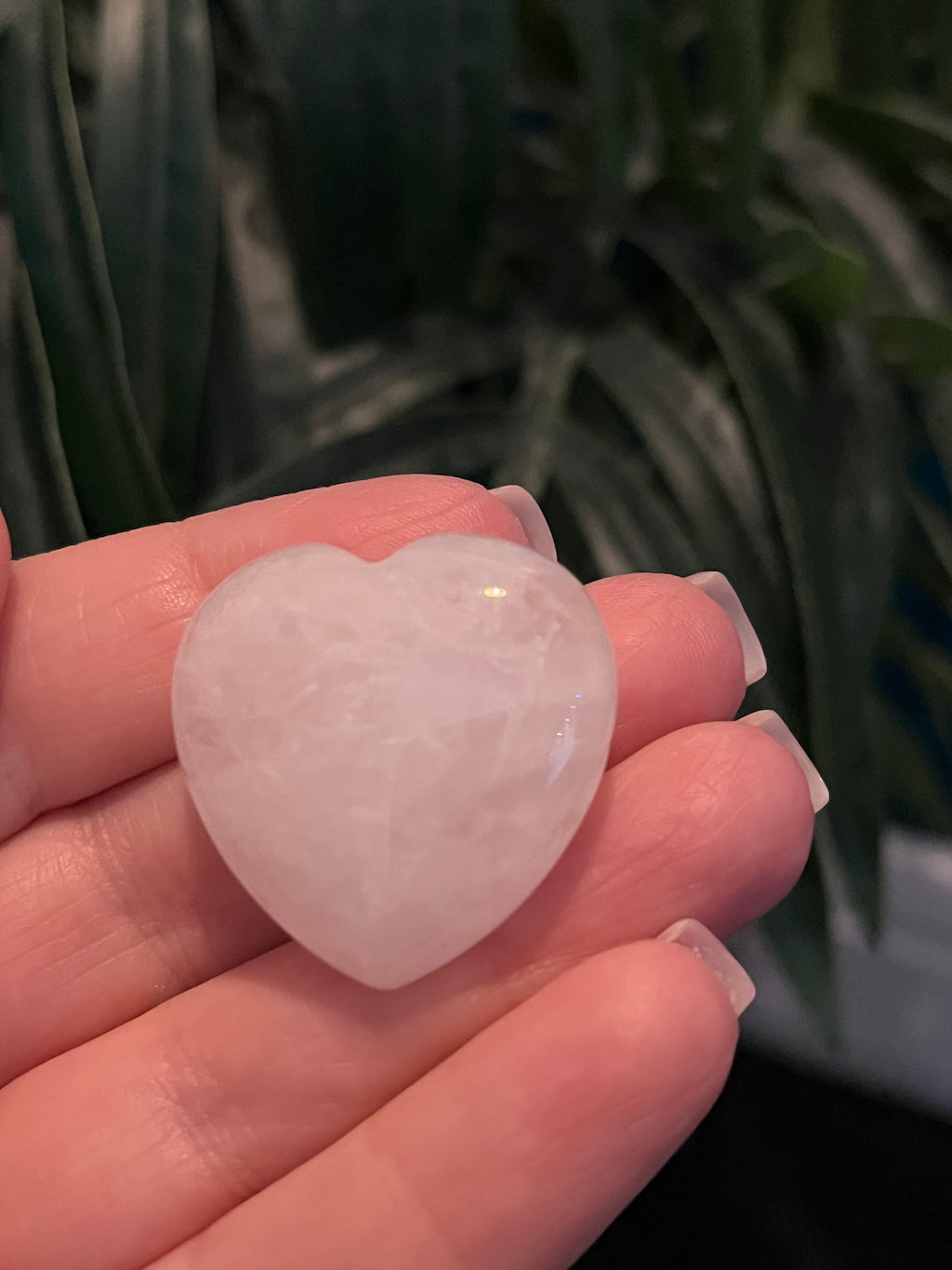 Heart shaped clear quartz