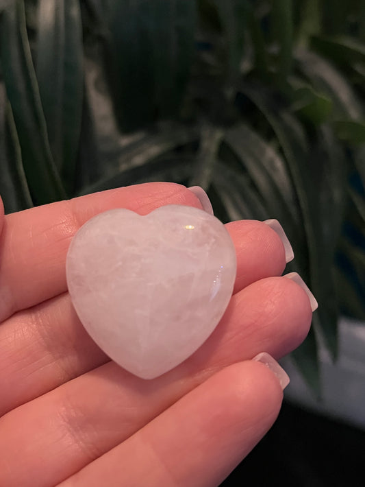 Heart shaped clear quartz
