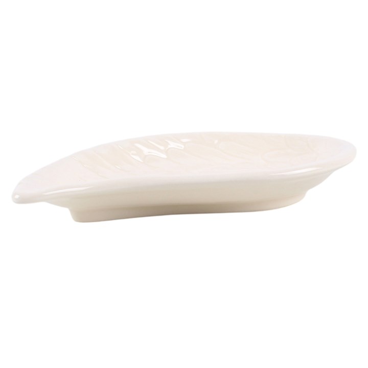 Off White Angel Wing Trinket Dish