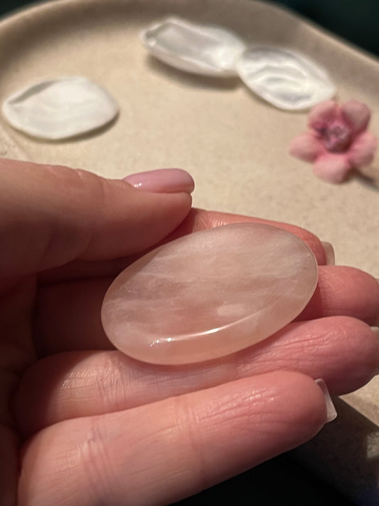 Rose Quartz Thumb Stone