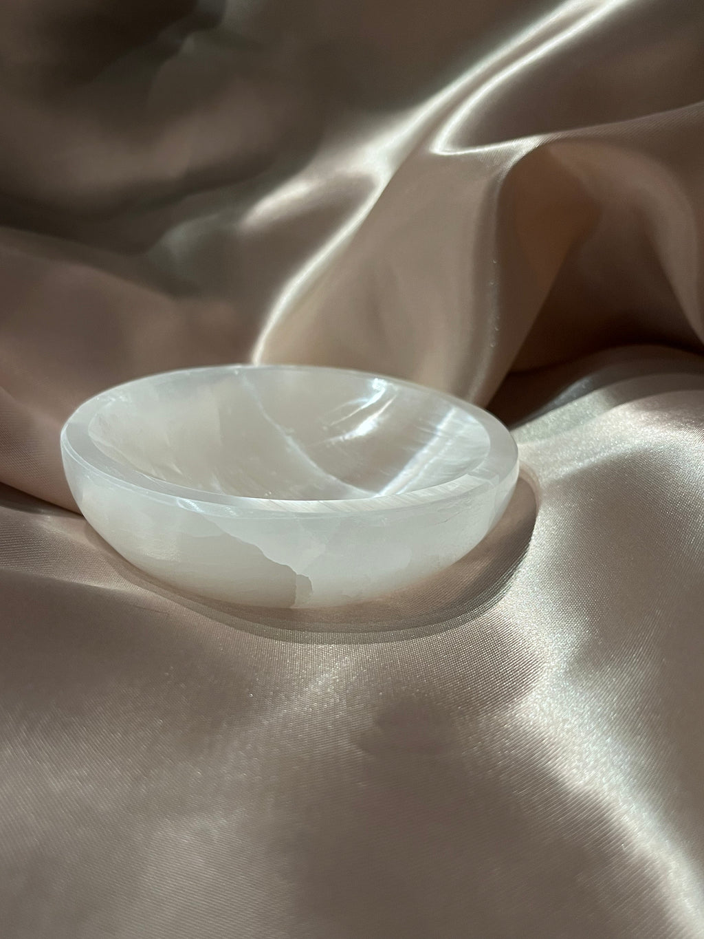 Selenite Carved Charging Bowl