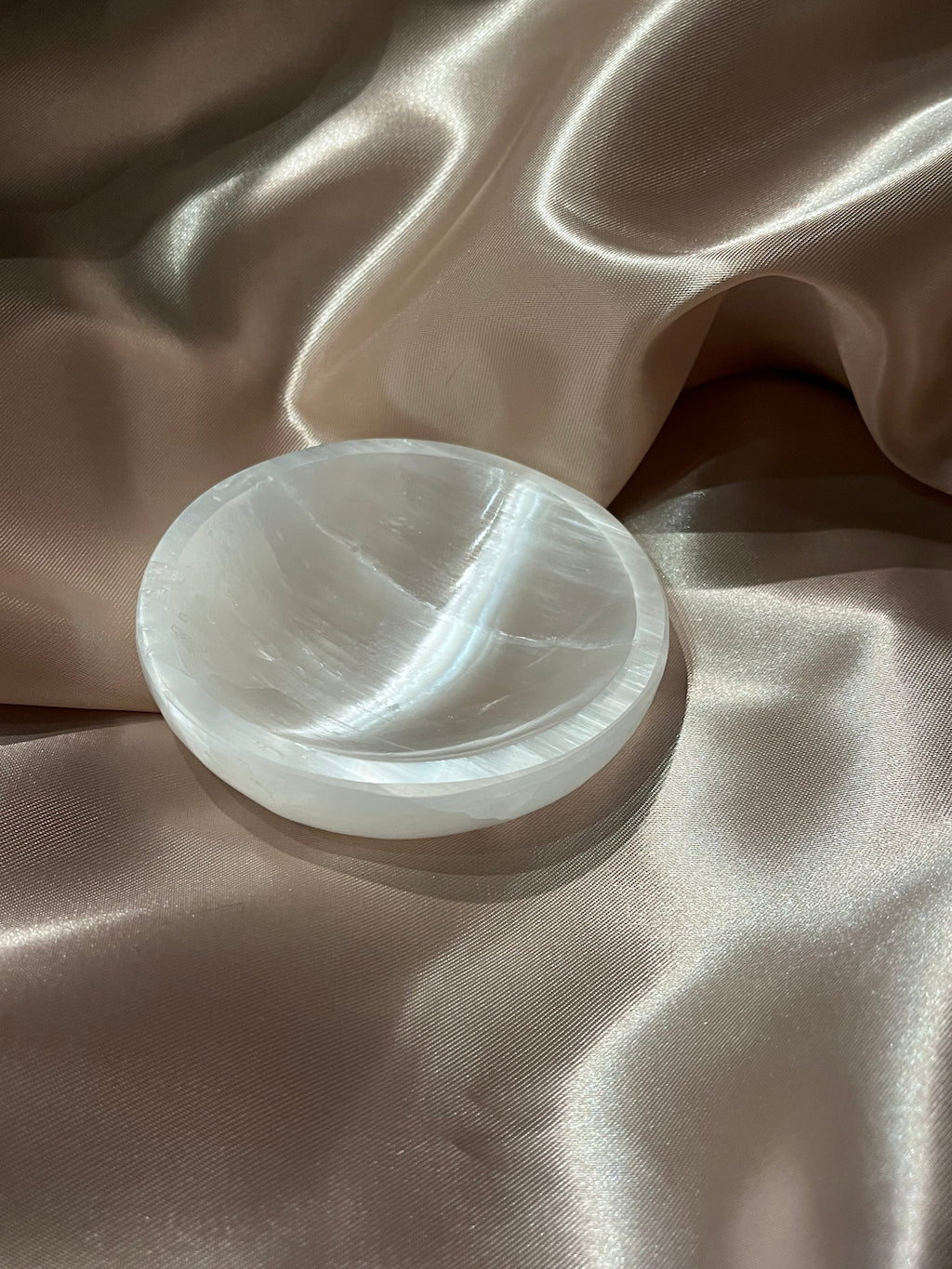 Selenite Carved Charging Bowl