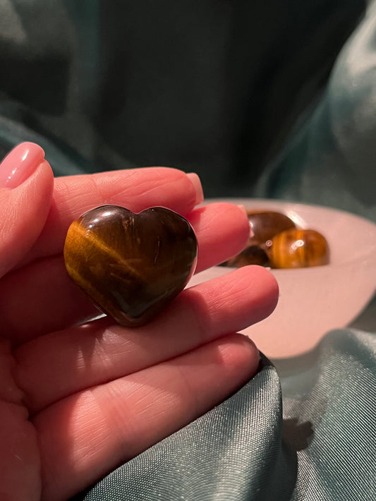 Tiger's Eye Mini Heart