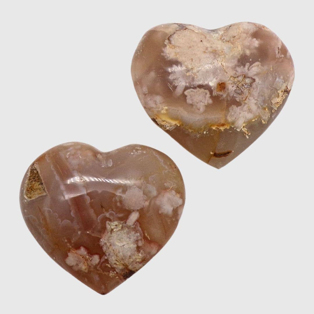 Heart shaped flower agate